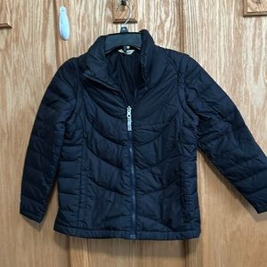 Lands’ End girls down jacket with zip off sleeves. Size Medium (10/12).

[198]